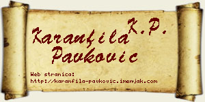 Karanfila Pavković vizit kartica